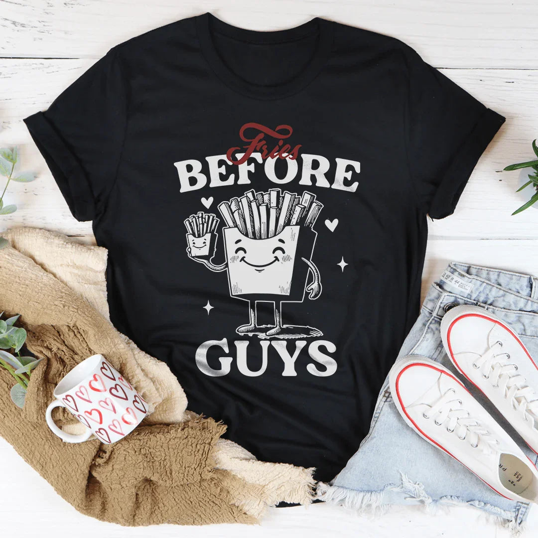 Fries Before Guys Tee Peachy Sunday