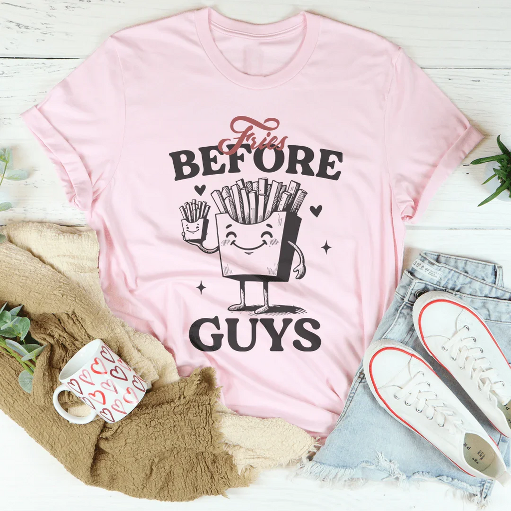 Fries Before Guys Tee Peachy Sunday
