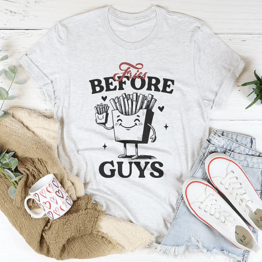Fries Before Guys Tee Peachy Sunday