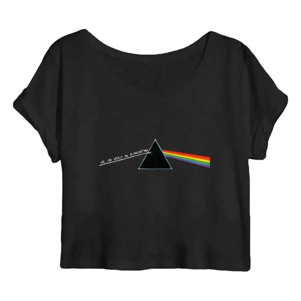 We Do Need an Education Organic Cotton Crop Top - SJB-DIAMOND ELITES
