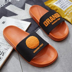 Fruit Home Women Slippers Banana Summer Indoor Flats Orange Bathroom Slides Non Slip Fruit Slippers Soft Slide Sandals Non-Slip Bath Shower Slippers Stevvex