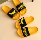 Fruit Home Women Slippers Banana Summer Indoor Flats Orange Bathroom Slides Non Slip Fruit Slippers Soft Slide Sandals Non-Slip Bath Shower Slippers Stevvex