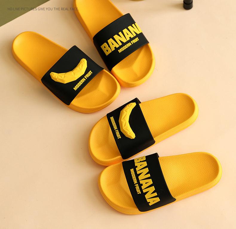 Fruit Home Women Slippers Banana Summer Indoor Flats Orange Bathroom Slides Non Slip Fruit Slippers Soft Slide Sandals Non-Slip Bath Shower Slippers Stevvex