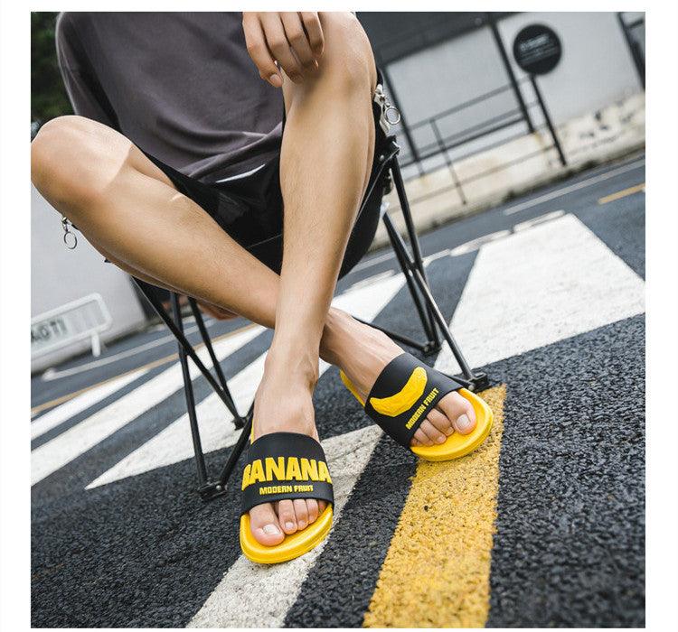 Fruit Home Women Slippers Banana Summer Indoor Flats Orange Bathroom Slides Non Slip Fruit Slippers Soft Slide Sandals Non-Slip Bath Shower Slippers Stevvex