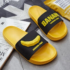 Fruit Home Women Slippers Banana Summer Indoor Flats Orange Bathroom Slides Non Slip Fruit Slippers Soft Slide Sandals Non-Slip Bath Shower Slippers Stevvex