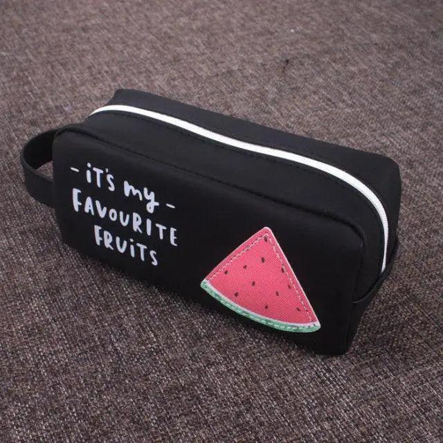 Fruit Pattern Pencil Case Large Capacity Candy Colors Pencil Cases High School College Office Supply Pencil Box Stevvex