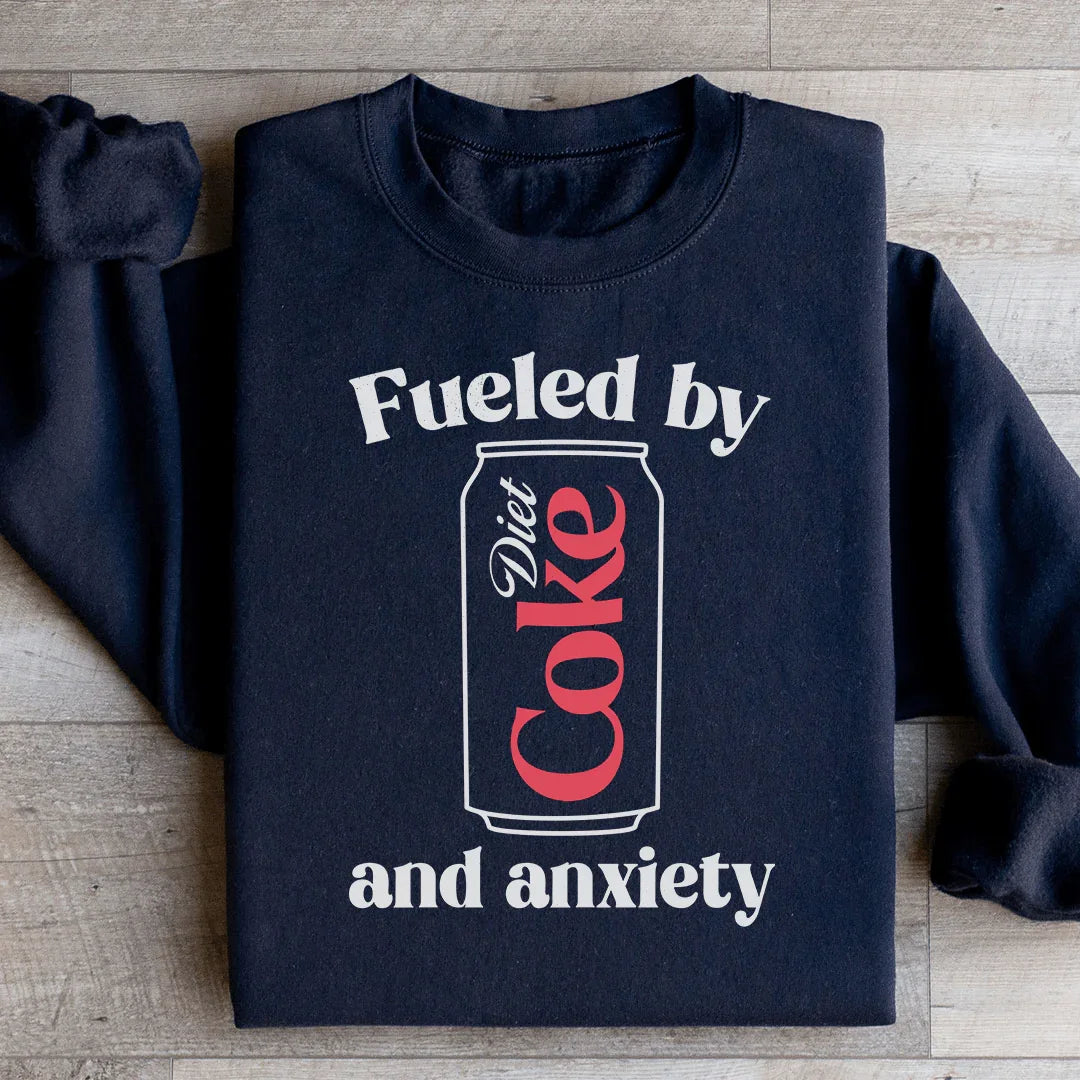 Fueled By Diet Coke & Anxiety Sweatshirt Peachy Sunday