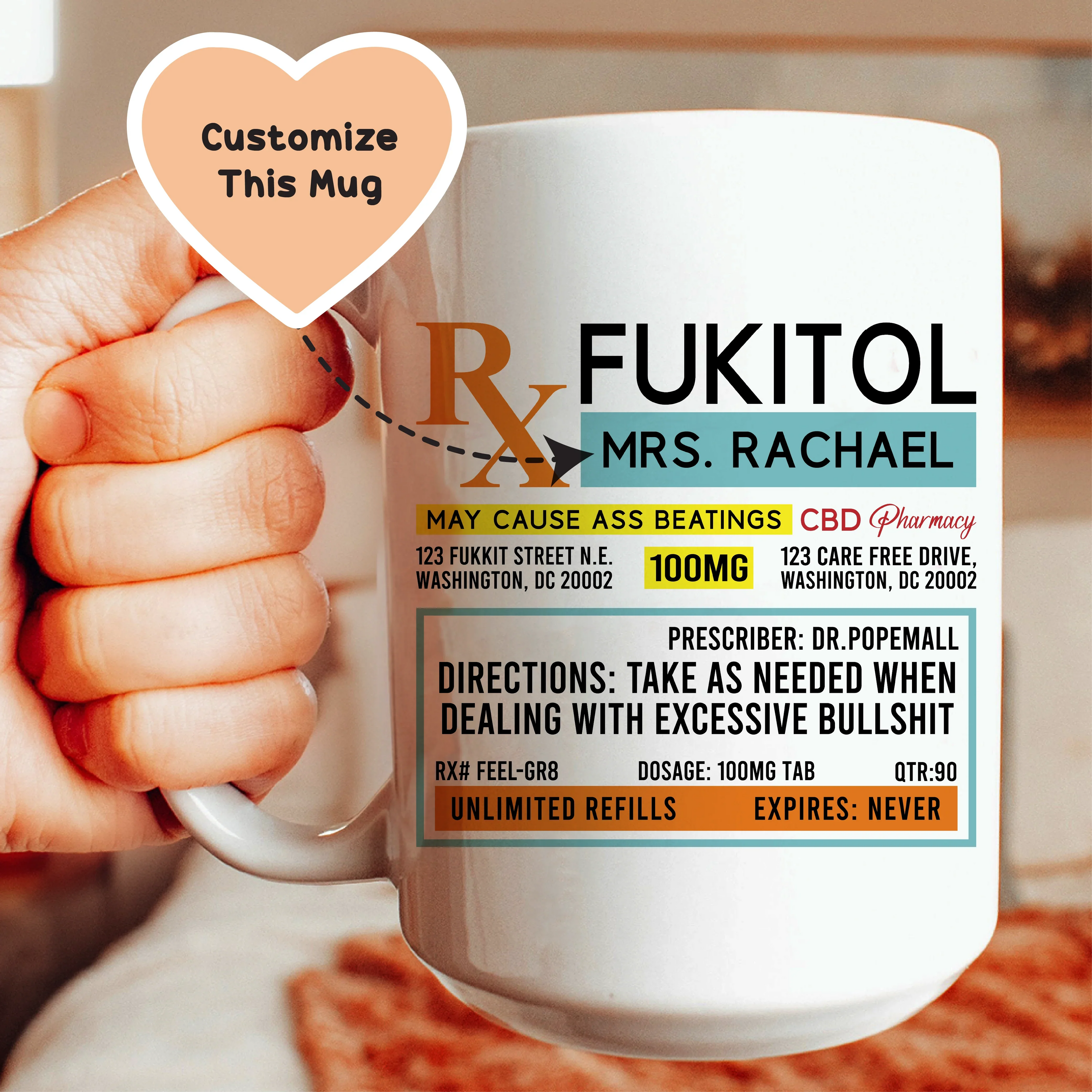 Fukitol Custom Mug Peachy Sunday