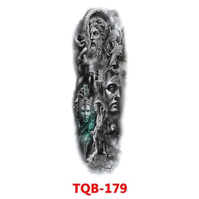 Full Arm Large Size Sleeve Temporary Sticker Dragon Tattoo Waterproof Body Art Realistic 3D Design For Mens Stevvex