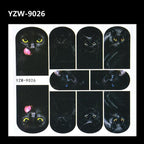 Full Beauty 1pc Black Flower Vine Nail Water Sticker Leaf Lace Design Slider Nail Art Decal Beauty Foils Decoration Nail Decals for Women Nail Art Stickers Water Transfer Decals Design Nail Art Supplies Manicure Acrylic Nail Foil Stencils Decorations Stevvex