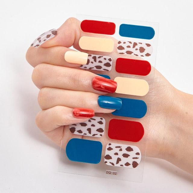 Full Cover Nail Stickers Designer Nail Decals Fashion Five Sorts of Nail Stickers  Nail Sticker set Nail Decoration Nail Strips 3D Nail Art Stickers Decal Slider Template Diy Nail Tool Decorations Nail Art Design Self Adhesive Luxury Designer Nail Sticker Stevvex