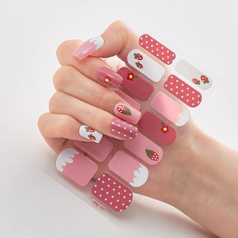 Full Cover Nail Stickers Designer Nail Decals Fashion Five Sorts of Nail Stickers  Nail Sticker set Nail Decoration Nail Strips 3D Nail Art Stickers Decal Slider Template Diy Nail Tool Decorations Nail Art Design Self Adhesive Luxury Designer Nail Sticker Stevvex