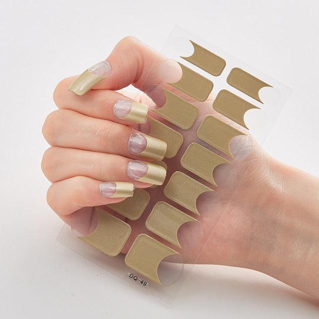 Full Cover Nail Stickers Designer Nail Decals Fashion Five Sorts of Nail Stickers  Nail Sticker set Nail Decoration Nail Strips 3D Nail Art Stickers Decal Slider Template Diy Nail Tool Decorations Nail Art Design Self Adhesive Luxury Designer Nail Sticker Stevvex