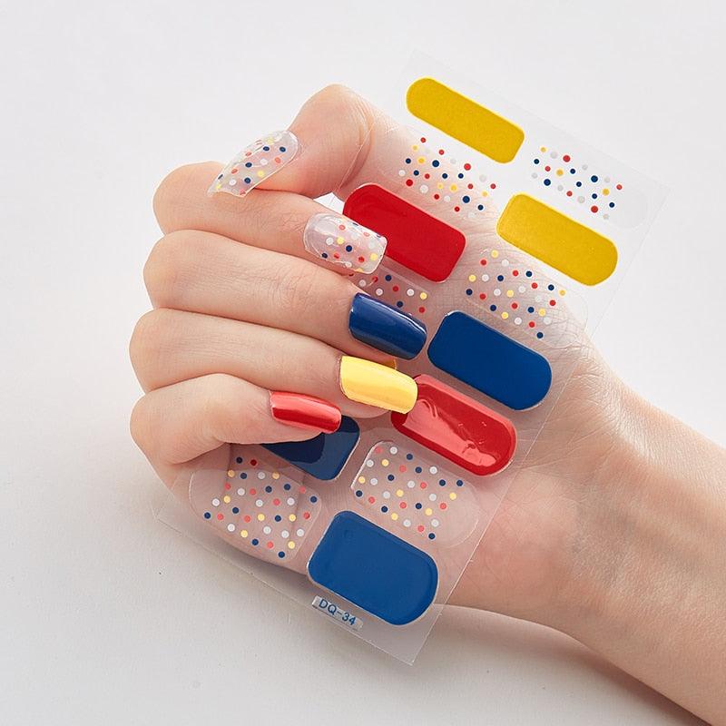 Full Cover Nail Stickers Designer Nail Decals Fashion Five Sorts of Nail Stickers  Nail Sticker set Nail Decoration Nail Strips 3D Nail Art Stickers Decal Slider Template Diy Nail Tool Decorations Nail Art Design Self Adhesive Luxury Designer Nail Sticker Stevvex