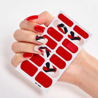 Full Cover Nail Stickers Nail Polish Nail Decoration Nails Sticker Designer Self Adhesive Nail Sticker Creative Nail Art Sticker Sticker Nail Decorations Accessories Metal Curve Stripe Lines Design Letter Nail Sticker Adhesive Decoration Template Stevvex