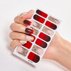 Full Cover Nail Stickers Nail Polish Nail Decoration Nails Sticker Designer Self Adhesive Nail Sticker Creative Nail Art Sticker Sticker Nail Decorations Accessories Metal Curve Stripe Lines Design Letter Nail Sticker Adhesive Decoration Template Stevvex