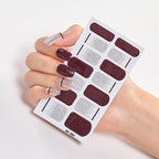 Full Cover Nail Stickers Nail Polish Nail Decoration Nails Sticker Designer Self Adhesive Nail Sticker Creative Nail Art Sticker Sticker Nail Decorations Accessories Metal Curve Stripe Lines Design Letter Nail Sticker Adhesive Decoration Template Stevvex