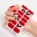 Full Cover Nail Stickers Nail Polish Nail Decoration Nails Sticker Designer Self Adhesive Nail Sticker Creative Nail Art Sticker Sticker Nail Decorations Accessories Metal Curve Stripe Lines Design Letter Nail Sticker Adhesive Decoration Template Stevvex