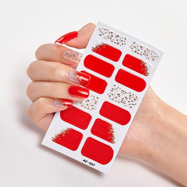 Full Cover Nail Stickers Nail Polish Nail Decoration Nails Sticker Designer Self Adhesive Nail Sticker Creative Nail Art Sticker Sticker Nail Decorations Accessories Metal Curve Stripe Lines Design Letter Nail Sticker Adhesive Decoration Template Stevvex