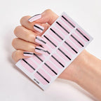 Full Cover Nail Stickers Nail Polish Nail Decoration Nails Sticker Designer Self Adhesive Nail Sticker Creative Nail Art Sticker Sticker Nail Decorations Accessories Metal Curve Stripe Lines Design Letter Nail Sticker Adhesive Decoration Template Stevvex