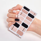 Full Cover Nail Stickers Nail Polish Nail Decoration Nails Sticker Designer Self Adhesive Nail Sticker Creative Nail Art Sticker Sticker Nail Decorations Accessories Metal Curve Stripe Lines Design Letter Nail Sticker Adhesive Decoration Template Stevvex
