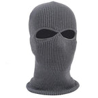 Full Face Cover Mask Three 3 Hole Balaclava Knit Hat Army Tactical CS Winter Ski Cycling Mask Beanie Hat Scarf Warm Face Masks Knit Hat Full Face Cover Balaclava Hats Funny Party Embroidery Beanies Caps Hole Knitted Full Face Cover Stevvex