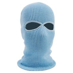 Full Face Cover Mask Three 3 Hole Balaclava Knit Hat Army Tactical CS Winter Ski Cycling Mask Beanie Hat Scarf Warm Face Masks Knit Hat Full Face Cover Balaclava Hats Funny Party Embroidery Beanies Caps Hole Knitted Full Face Cover Stevvex