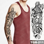 Full Women Man Realistic Waterproof Temporary Tattoo Tiger Stickers Luxury Big Design For Arm Thigh