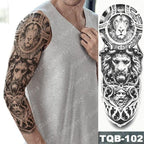 Full Women Man Realistic Waterproof Temporary Tattoo Tiger Stickers Luxury Big Design For Arm Thigh