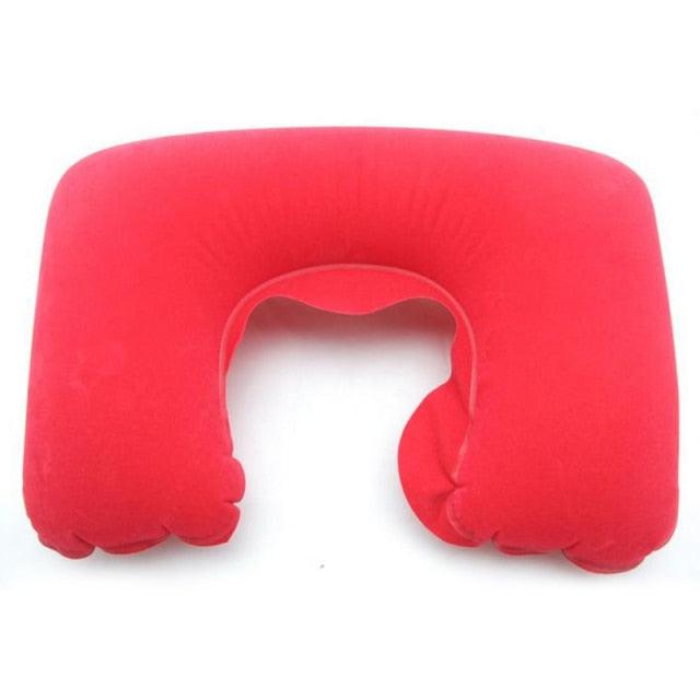 Functional U-Shape Travel Pillow For Airplane Inflatable Neck Pillow Travel Accessories Comfortable Sleep Pillows Inflatable Neck Pillow Inflatable U Shaped Travel Pillow Car Head Neck Rest Air Cushion For Travel Neck Pillow Stevvex