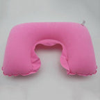 Functional U-Shape Travel Pillow For Airplane Inflatable Neck Pillow Travel Accessories Comfortable Sleep Pillows Inflatable Neck Pillow Inflatable U Shaped Travel Pillow Car Head Neck Rest Air Cushion For Travel Neck Pillow Stevvex
