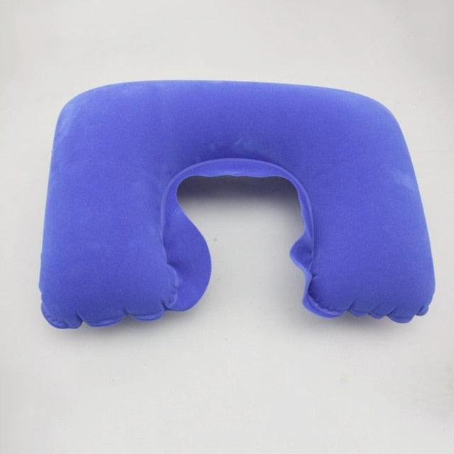 Functional U-Shape Travel Pillow For Airplane Inflatable Neck Pillow Travel Accessories Comfortable Sleep Pillows Inflatable Neck Pillow Inflatable U Shaped Travel Pillow Car Head Neck Rest Air Cushion For Travel Neck Pillow Stevvex