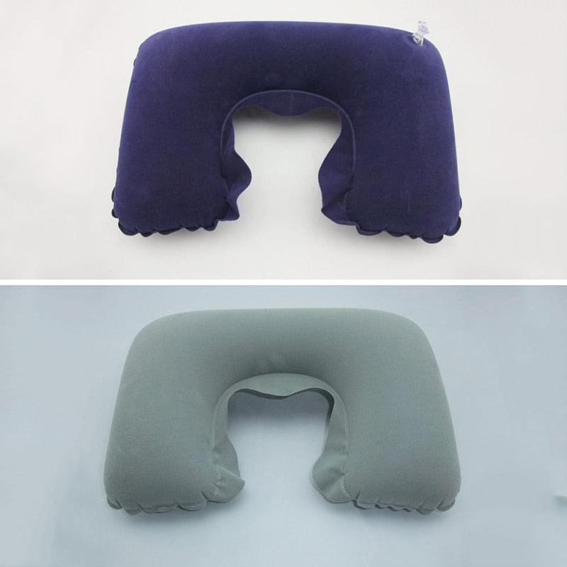 Functional U-Shape Travel Pillow For Airplane Inflatable Neck Pillow Travel Accessories Comfortable Sleep Pillows Inflatable Neck Pillow Inflatable U Shaped Travel Pillow Car Head Neck Rest Air Cushion For Travel Neck Pillow Stevvex