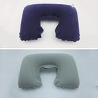 Functional U-Shape Travel Pillow For Airplane Inflatable Neck Pillow Travel Accessories Comfortable Sleep Pillows Inflatable Neck Pillow Inflatable U Shaped Travel Pillow Car Head Neck Rest Air Cushion For Travel Neck Pillow Stevvex