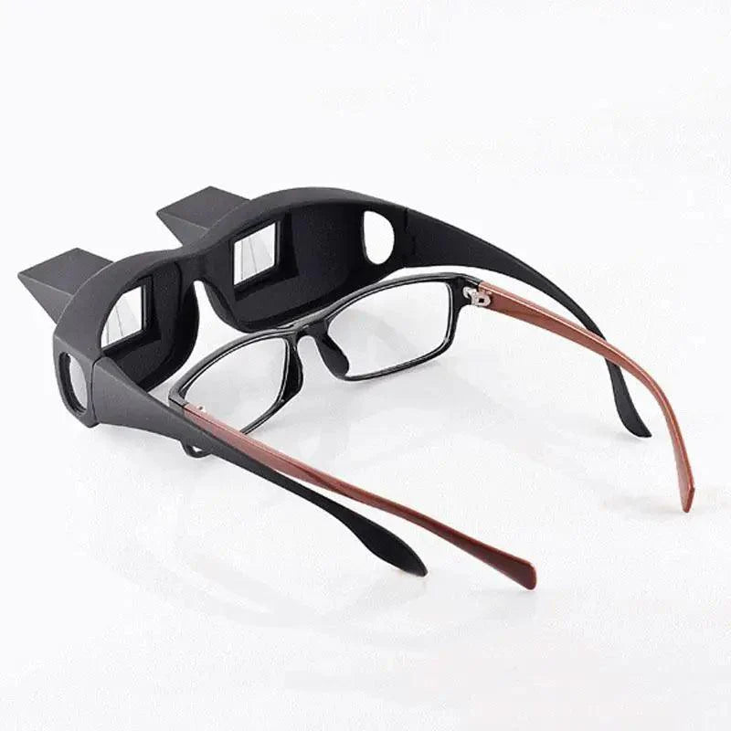 Funny Black Lazy Periscope Horizontal Reading TV Lightweight Sit View Glasses Lie Down Unisex Wide Use Glasses Stevvex
