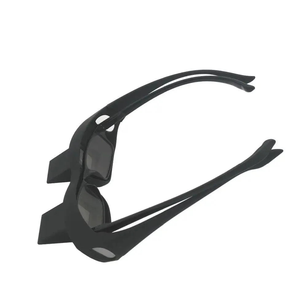 Funny Black Lazy Periscope Horizontal Reading TV Lightweight Sit View Glasses Lie Down Unisex Wide Use Glasses Stevvex