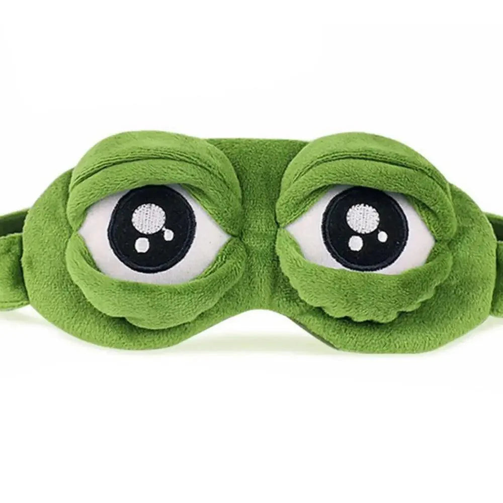 Funny Cartoon Frog Eye 3D Sleeping Eye Mask Comfortable Green Eye Cover Travel Office Soft Eye Mask Stevvex