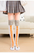Funny Chicken Long Socks Fashion Cotton Funny 3D Unisex Over Knee High Socks Halloween Christmas Cartoon Gift Socks Fun Thigh Highs Chicken Legs Socks For Men And Women