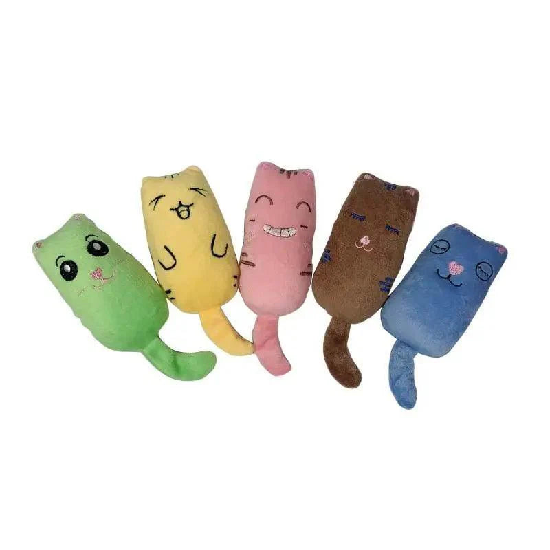 Funny Colorful Teeth Grinding Catnip Toys Cute Kitten Chewing Toy Stuffed Toys For Pets Soft Cat Toys Stevvex