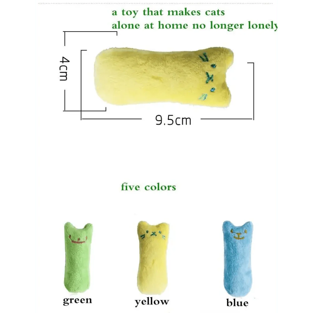 Funny Colorful Teeth Grinding Catnip Toys Cute Kitten Chewing Toy Stuffed Toys For Pets Soft Cat Toys Stevvex