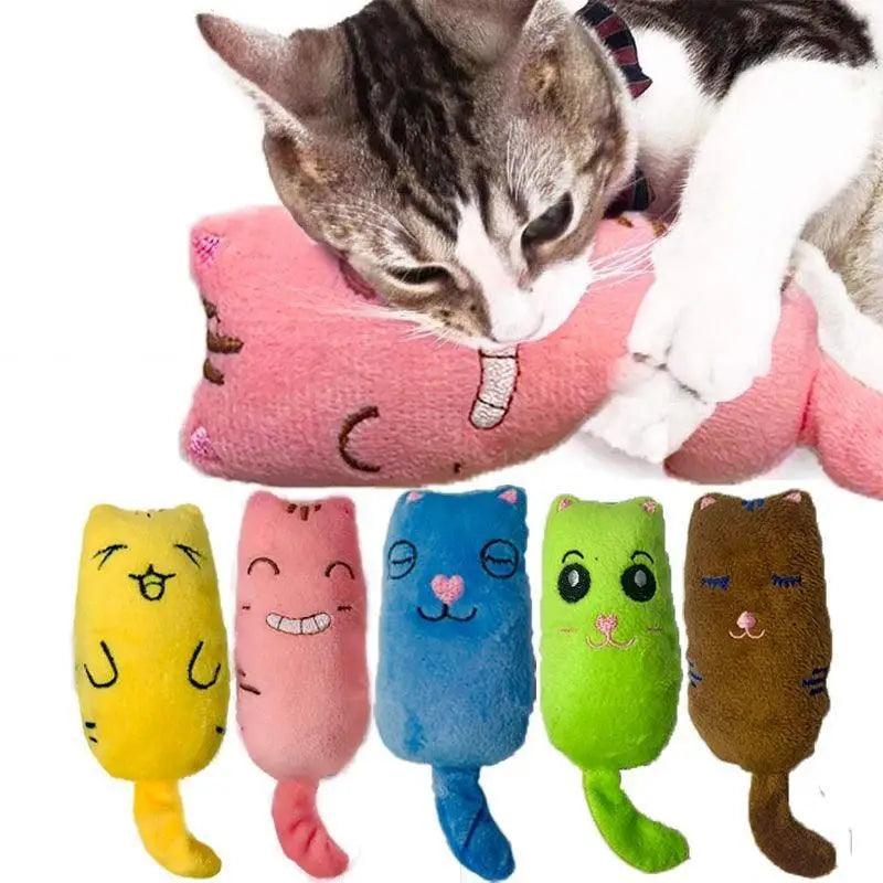 Funny Colorful Teeth Grinding Catnip Toys Cute Kitten Chewing Toy Stuffed Toys For Pets Soft Cat Toys Stevvex