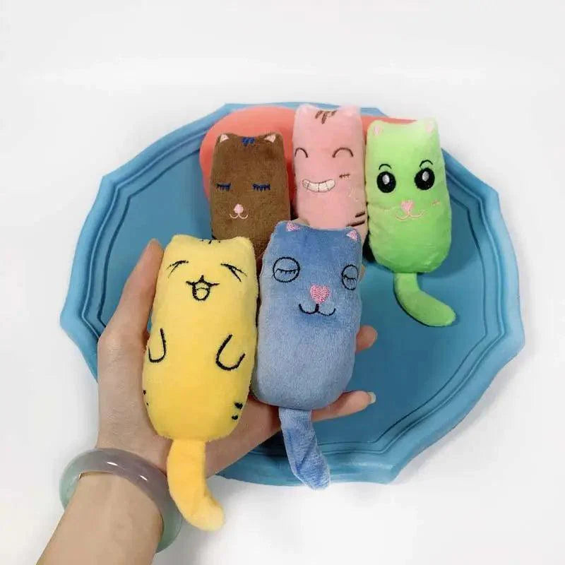 Funny Colorful Teeth Grinding Catnip Toys Cute Kitten Chewing Toy Stuffed Toys For Pets Soft Cat Toys Stevvex