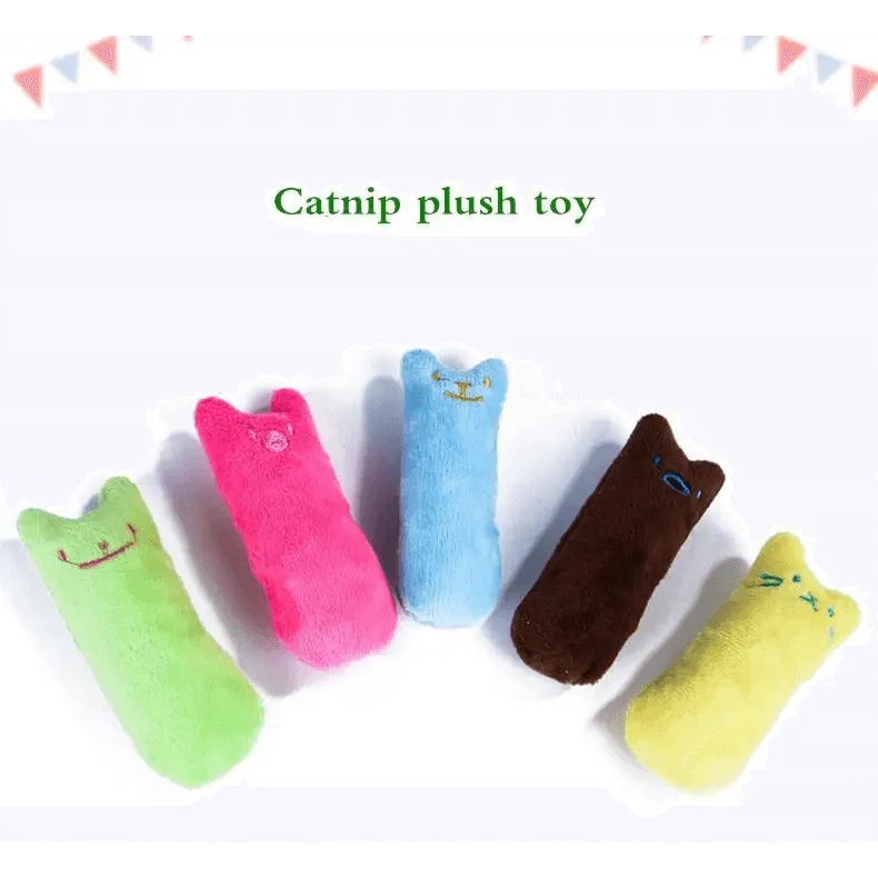 Funny Colorful Teeth Grinding Catnip Toys Cute Kitten Chewing Toy Stuffed Toys For Pets Soft Cat Toys Stevvex