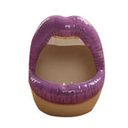 Funny Creative Ceramic Cartoon Lips Ashtray Gift for Home - Trendy Mouth  Mini Ashtray for Boyfriend