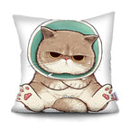 Funny Cute Cat Plush Cushion Pillow Covers Cat Pillow Cases Animal Kitty Pillowcase Cotton Linen Cushion Cover For Couch Cover Pillows Cases For Sofa Home Decoration Pillowcase Polyester Throw Pillow Case 45x45CM