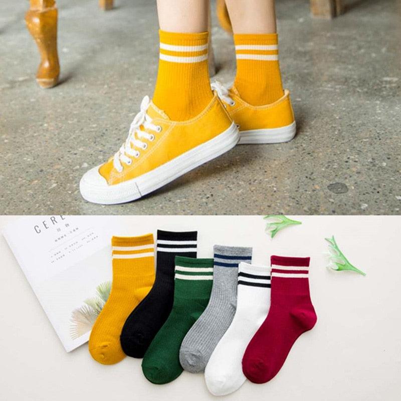 Funny Cute Cotton Crew Socks Women Fashion Colorful  Retro Long Socks New Year Christmas Gifts For Men And Women Stevvex