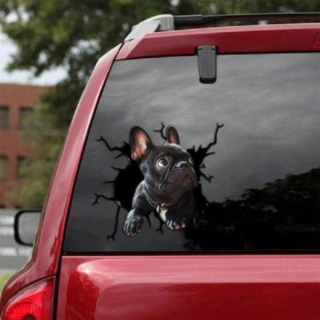 Funny Dog Head In The Crack Vinyl Car Funny Dog Head In The Crack Vinyl Car Stickers Decals Motorcycle Accessories Car-window Decorative Goods Broken Glass Sticker Car Stickers Decals Motorcycle Accessories Car-window Decorative Goods Pvc Car Sticker Stevvex