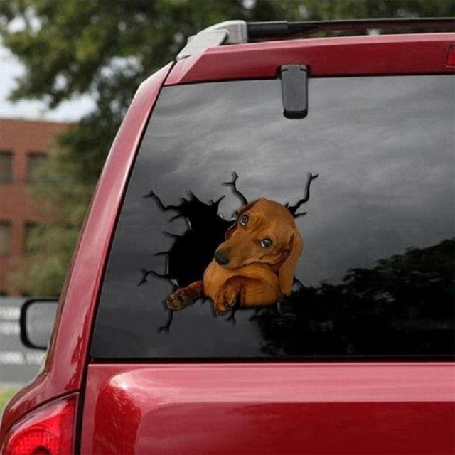 Funny Dog Head In The Crack Vinyl Car Funny Dog Head In The Crack Vinyl Car Stickers Decals Motorcycle Accessories Car-window Decorative Goods Broken Glass Sticker Car Stickers Decals Motorcycle Accessories Car-window Decorative Goods Pvc Car Sticker Stevvex