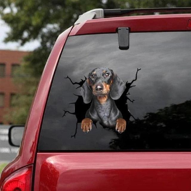 Funny Dog Head In The Crack Vinyl Car Funny Dog Head In The Crack Vinyl Car Stickers Decals Motorcycle Accessories Car-window Decorative Goods Broken Glass Sticker Car Stickers Decals Motorcycle Accessories Car-window Decorative Goods Pvc Car Sticker Stevvex
