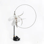 Funny Feather Bird with Bell Cat Stick Toy for Kitten Playing Teaser Wand Toy Cat Supplies Interactive Wiggle Moving Cat Kicker Toy with Plush Interactive Cat Toys Fun Toy For Cat Exercise Stevvex